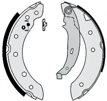 Колодки гальмівні барабанні (комплект 4 шт) BREMBO S 61 520