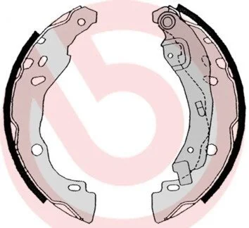 Гальмівні колодки барабанні BREMBO S68 525 (фото 1)