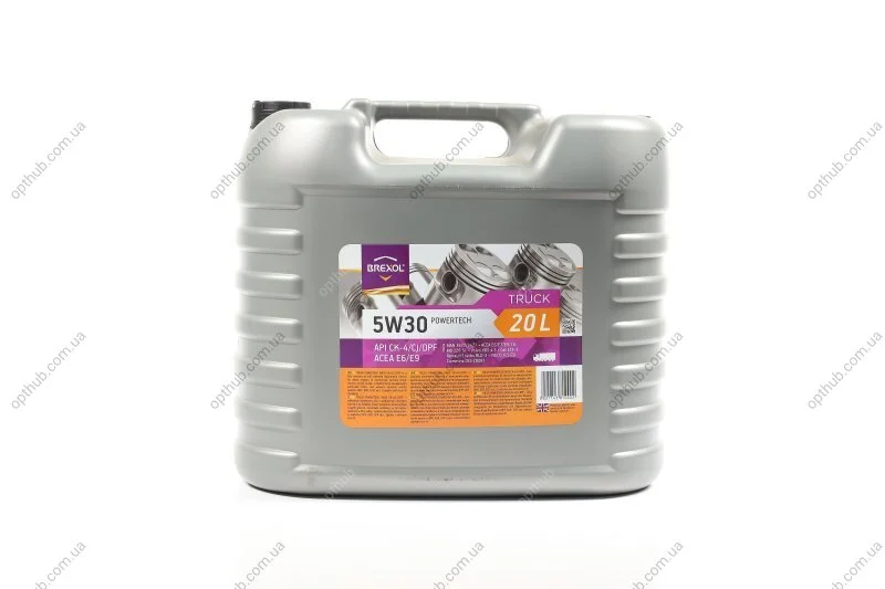 Масло моторн. TRUCK POWERTECH 5W30 CK-4/CJ-4/DPF E6 (Канистра 20л) BREXOL 48021143810 (фото 1)