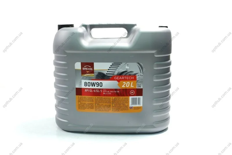 Масло трансміс. GEARTECH 80W90 GL-4/GL-5 (Каністра 20л) BREXOL 48391050977 (фото 1)