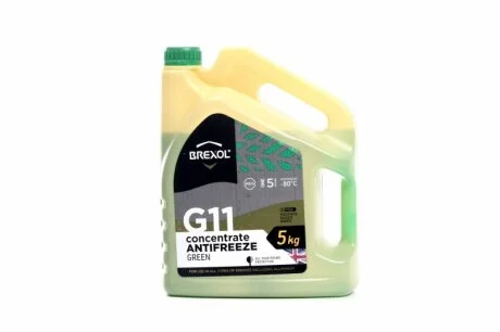 Антифриз GREEN CONCENTRATE G11 (-80C) 5kg BREXOL Antf-030