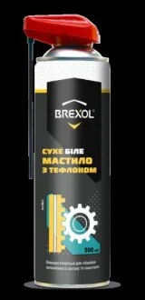 Смазка сухая-белая с тефлоном "PTFE" 500ml (носик) BREXOL BRX-062N