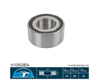 Комплект підшипника колеса передн лів/прав (40x80x36) HYUNDAI SONATA III MITSUBISHI CARISMA 1.8-3.0 05.93-06.06 BTA H10503BTA