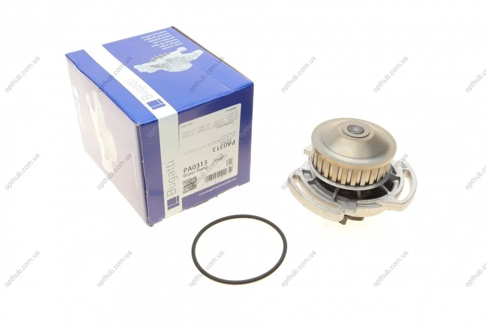 Помпа системи охолодження Audi 50/80/VW Golf/Jetta/Passat/Polo 0.9-1.3 74-94 (B/B) (8 лоп) BUGATTI PA0313 (фото 1)