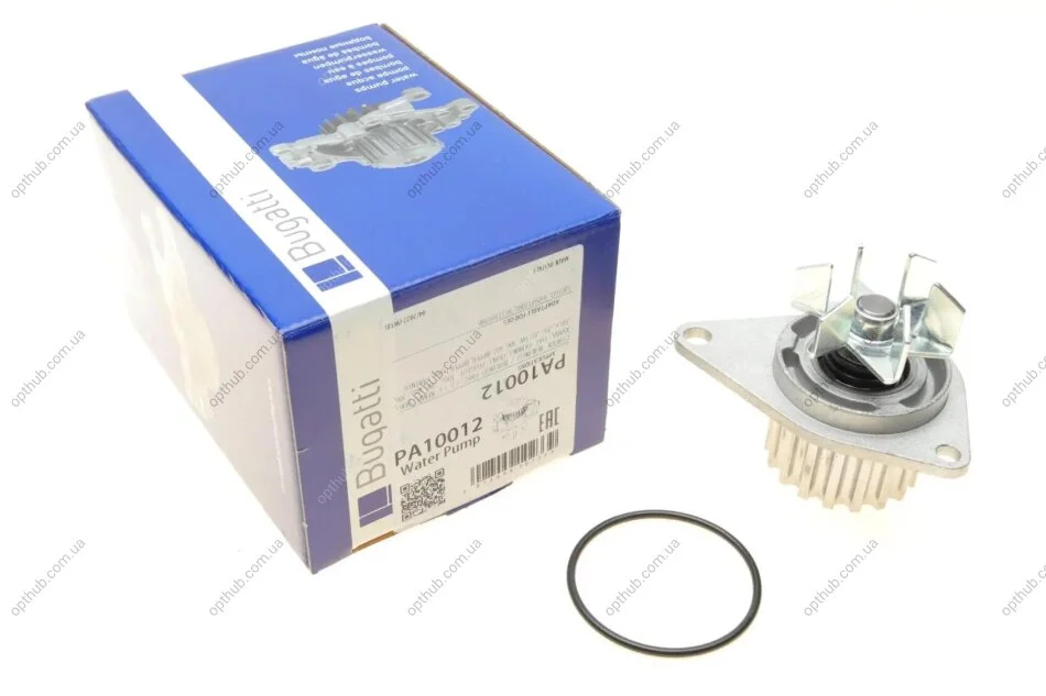 Помпа води Citroen C2/C3/Berlingo/Nemo/Peugeot 206/207/307/Bipper 1.1/1.4i 96- UA63 BUGATTI PA10012 (фото 1)