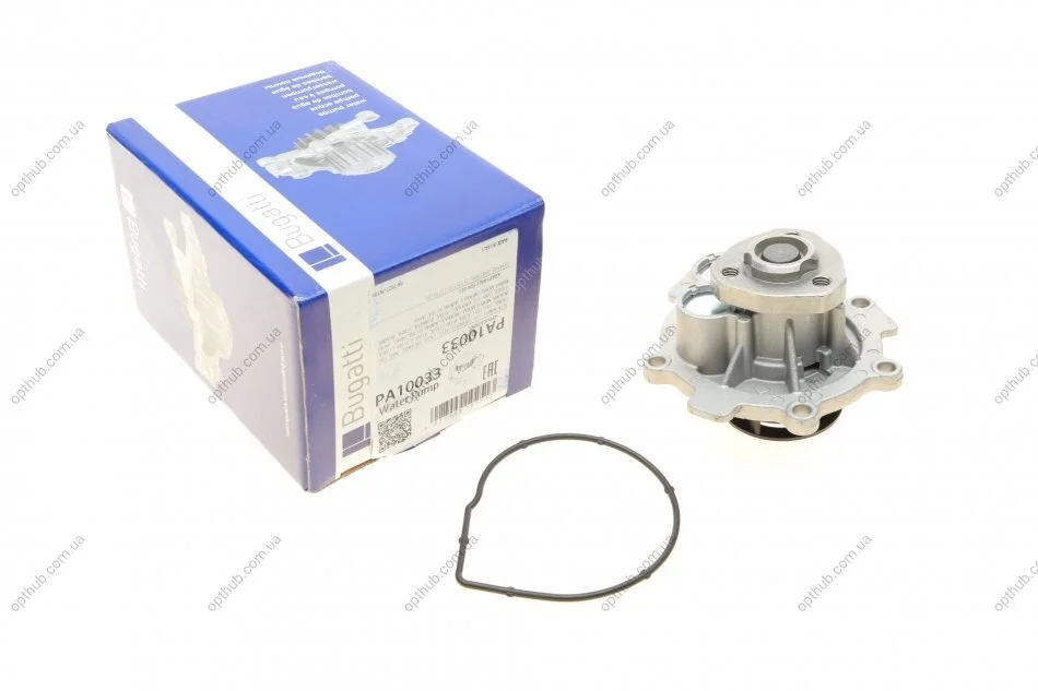 Помпа води Opel Astra/Vectra/Zafira/Insignia/Corsa 1.6/1.8 02-/Chevrolet Aveo 1.4/1.6 08-(B/B)(7л UA63 BUGATTI PA10033 (фото 1)