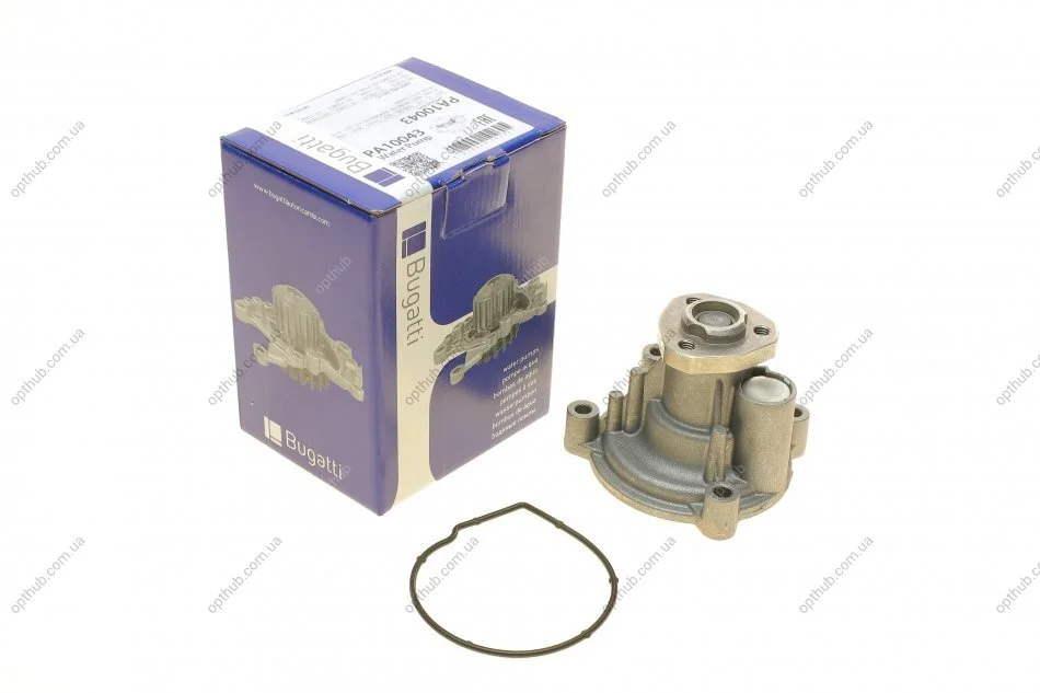 Помпа води Audi A3/Seat Ibiza/Skoda Fabia/Octavia/VW Golf/Passat 1.6/1.6FSI 03- UA63 BUGATTI PA10043 (фото 1)