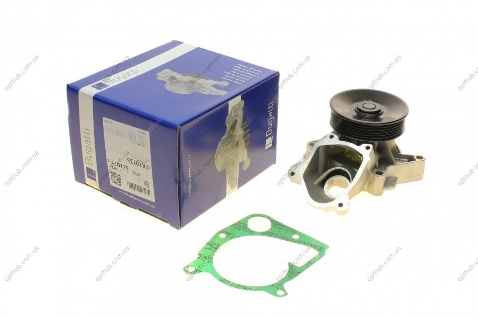 Помпа води BMW 3 (E46/E90)/5 (E60) 2.0-3.0d 01-13 (M47/M57) UA63 BUGATTI PA10135 (фото 1)