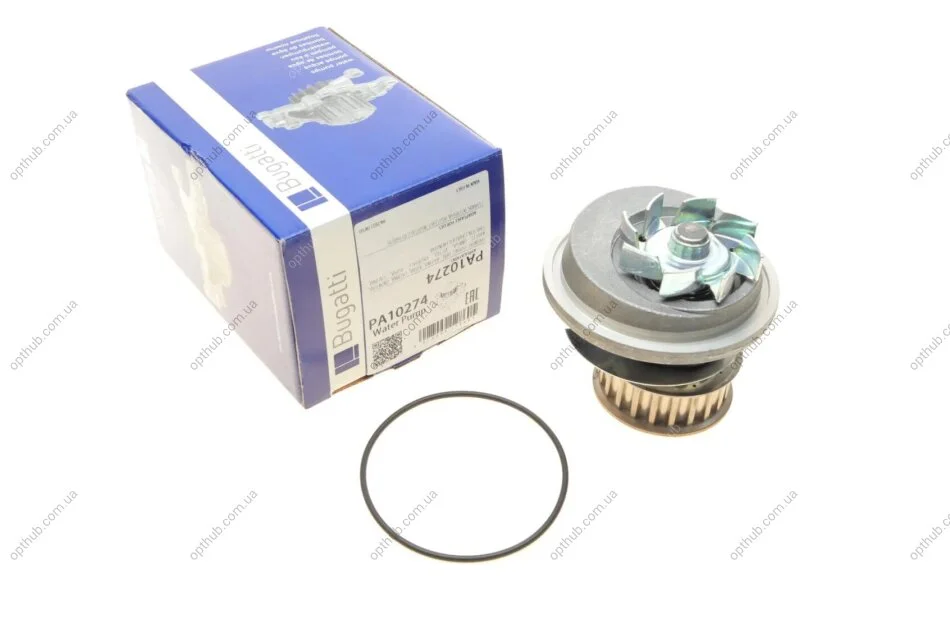 Помпа води Opel Astra F/Kadett E/Omega A/Vectra A/Ascona C 1.6/1.8/2.0 84-98 (B/B)(8 лоп) UA63 BUGATTI PA10274 (фото 1)