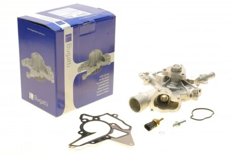 Помпа води Opel Astra G/H/Corsa C/D 1.2 16V/1.4 00-14/Combo 1.4 16V 05- (B/B) (8лоп) (з датчі (opt-om) BUGATTI PA10318