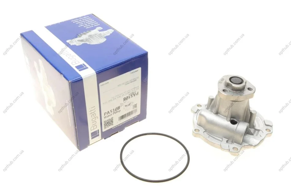 Помпа води Audi A4/A6/Skoda Felicia/VW Golf/Caddy/Passat/Polo 1.9D/TDI/SDI 95- (R/B)(6лоп) UA63 BUGATTI PA5108 (фото 1)