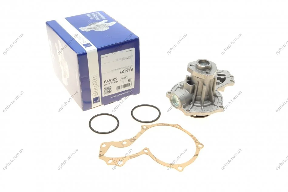 Помпа води Audi A4-A6/VW Passat 1.6/1.8/1.8T/quattro 94-05 (B/B) (7 лоп.) UA63 BUGATTI PA5109 (фото 1)