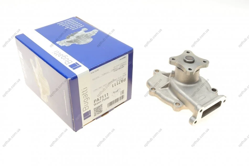 Помпа води Nissan Almera 1.4/1.6 95-00/Primera 1.6 96-02/Sunny 1.4/1.6 90-95 (B/B) (6 лоп) UA63 BUGATTI PA7111 (фото 1)