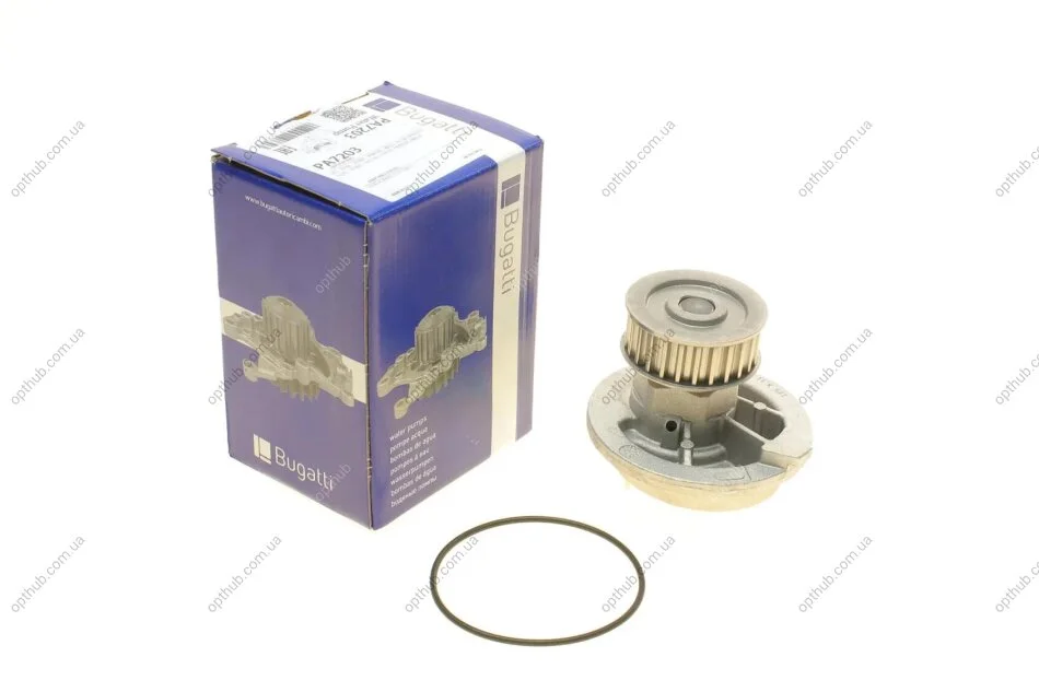 Помпа води Opel Astra F/Omega A/B/Vectra A/B 1.6/1.8i/2.0i 88-02 (B/B) (8лоп) UA63 BUGATTI PA7203 (фото 1)