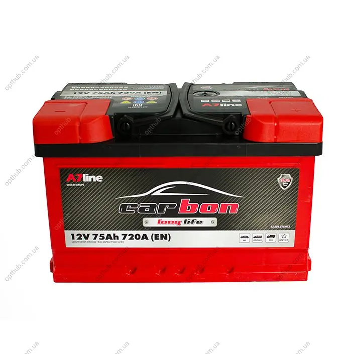 75 Ah/12V CARBON sb_низький (0) Euro Carbon CRB75-00L (фото 1)
