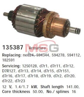 ЯКІР СТАРТЕРА CARGO 135387