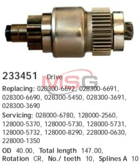 Бендікс стартера 333753 CN CARGO 233451