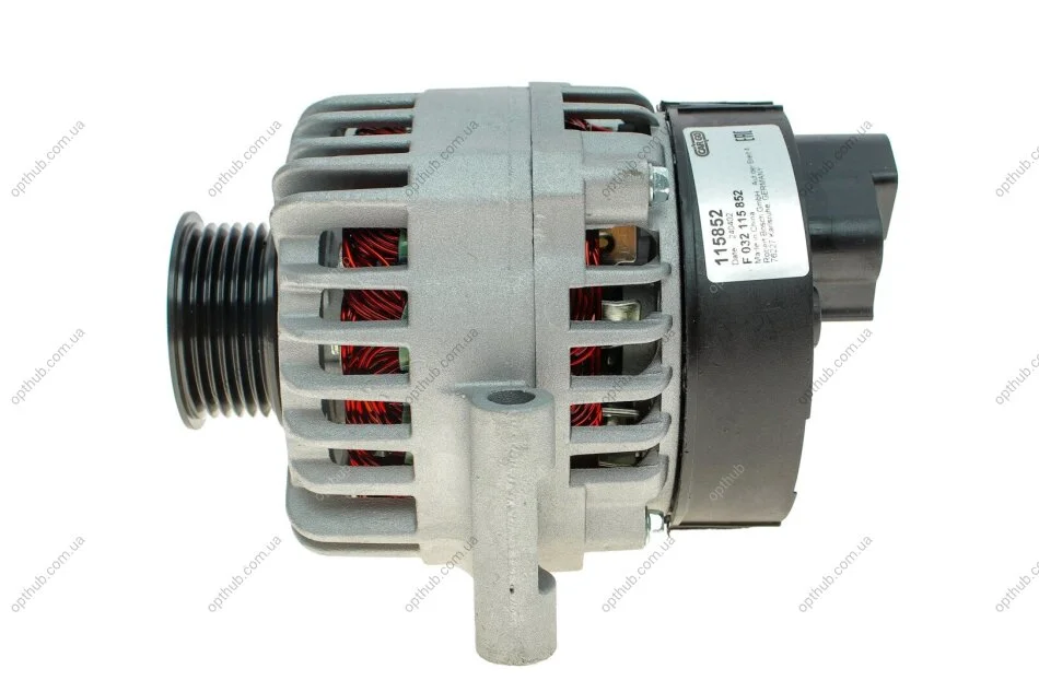 Генератор (14В, 105А, новий із заставою) ALFA ROMEO MITO FIAT 500, 500 C, DOBLO, DOBLO, FIORINO, GRANDE PUNTO, LINEA, PUNTO, PUNTO EVO, QUBO LANCIA YPSILON 1.3D 02.06- CARGO F 032 115 852 (фото 1)