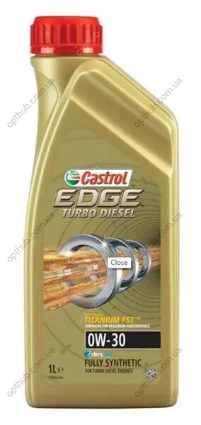 Олива моторна EDGE TURBDIESEL 0W-30 1л EDGE TURBO DIESEL 0W30 12X1L -ua CASTROL 0W30 E TD 1L (фото 1)