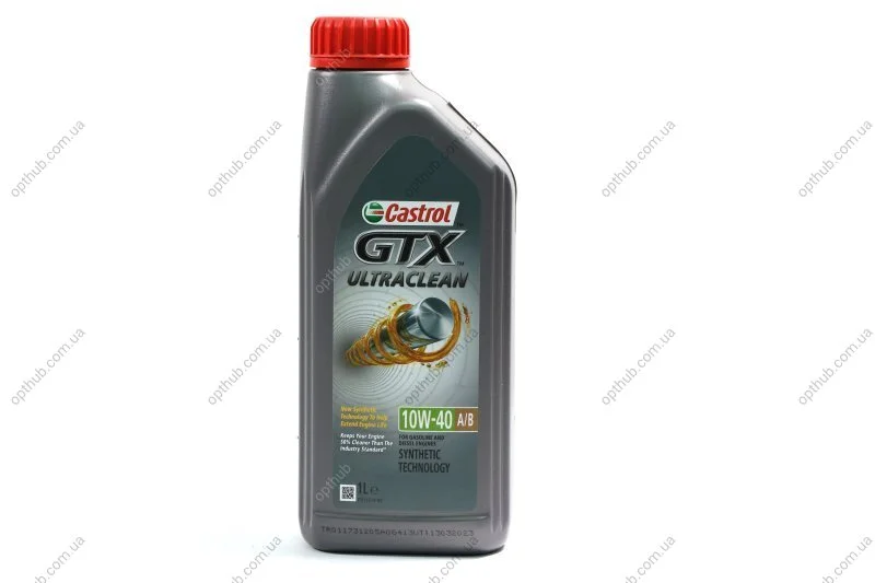 Масло моторн. Castrol GTX ULTRA CLEAN 10W-40 A/B (Канистра 1л) C.I.U CASTROL 15F120 (фото 1)