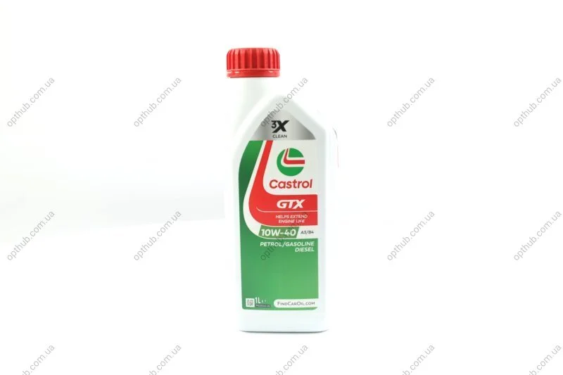 Масло моторн. Castrol GTX 10W-40 A3/B4 (Канистра 1л) C.I.U CASTROL 15F8FE (фото 1)