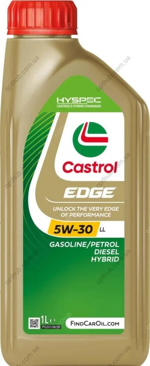 Масло моторное EDGE 5W-30 LL 1л EDGE 5W30 12X1L CASTROL 5W30 E 1L (фото 1)