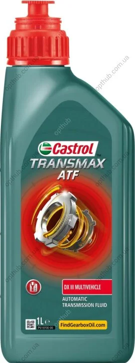 Масло трансмиссионное TRANSMAX ATF DX III MV 1л TRANSMAX ATF DX III MULTIVEHICLE 12X1L CASTROL TA DXIII M 1L (фото 1)