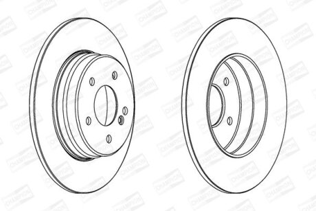 Диск гальмівний задній (кратно 2) MB C-Class (W203), E-Class (W210) CHAMPION 562014CH