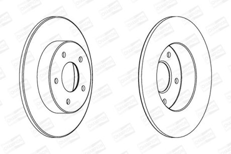 Диск гальмівний задній (кратно 2) Nissan Almera (00-06), Primera (02-) CHAMPION 562264CH