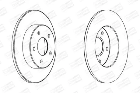 Диск гальмівний задній (кратно 2) Nissan Almera (00-06), Primera (02-) CHAMPION 562264CH