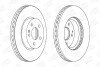 Диск гальмівний передній (кратно 2) MB V-Class (W447) (14-), Viano (W639) (03-) CHAMPION 562392CH (фото 2)