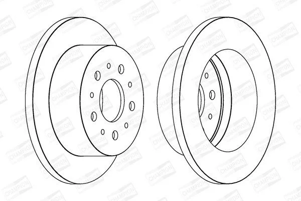 Диск гальмівний задній (кратно 2) Citroen Jumper (06-)/Fiat Ducato (06-)/Peugeot Boxer (05-) CHAMPION 562526CH (фото 1)