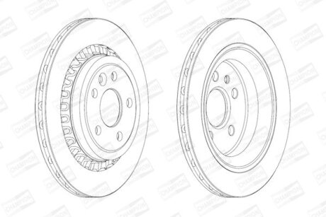 Диск гальмівний задній (кратно 2) Volvo XC60 I CHAMPION 562605CH