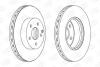 Диск гальмівний передній (кртано)) 2) MB C-Class (W204), E-Class (W212) CHAMPION 562627CH (фото 1)