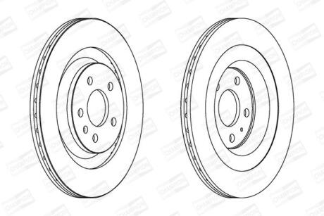 Диск гальмівний задній (кратно 2) Audi A4 (B8), Q5 (08-17) CHAMPION 562645CH