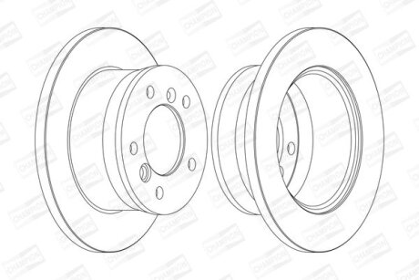 Диск гальмівний задній (кратно 2) MB Sprinter (95-06) CHAMPION 567761CH