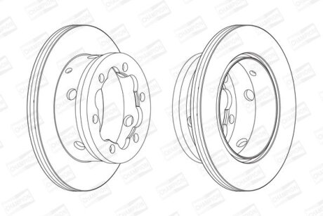Диск гальмівний задній (кратно 2) MB Sprinter (96-)/ VW LT II CHAMPION 567810CH