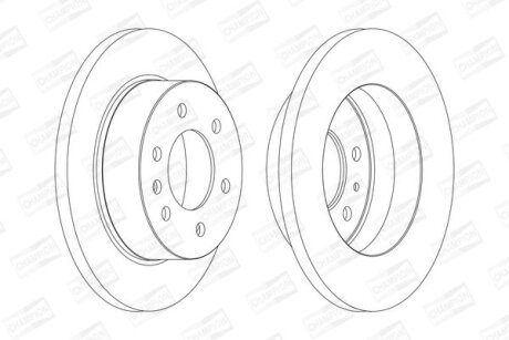 Диск гальмівний задній (кратно 2) MB Sprinter (06-)/ VW Crafter (06-) CHAMPION 569137CH