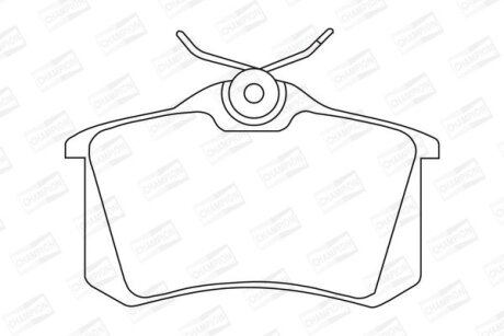 Колодки гальмівні дискові задн Audi A4 (B6,B7)/ VW Polo III, Golf IV CHAMPION 571361CH