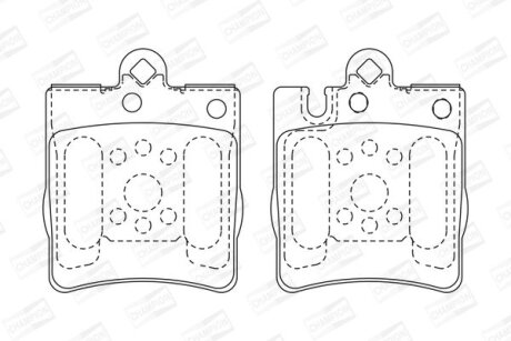 Колодки гальмівні дискові задн MB C-Class (W203), CLK (C209) CHAMPION 571988CH