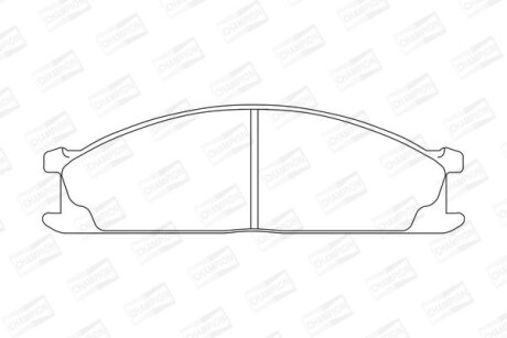 Колодки гальмівні дискові передн Nissan Navara (98-), NP300 Pickup (08-), Terrano (I,II) CHAMPION 572373CH