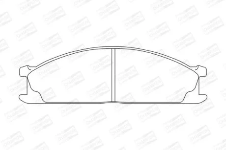 Колодки гальмівні дискові передн Nissan Navara (98-), NP300 Pickup (08-), Terrano (I,II) CHAMPION 572373CH