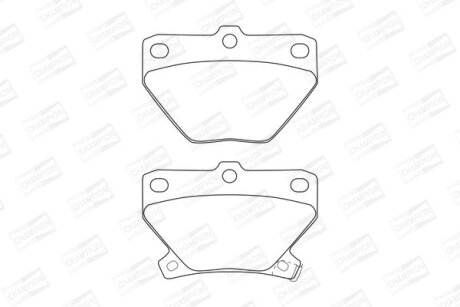 Колодки тормозные дисковые задние Toyota Corolla (01-07), Prius (03-09) CHAMPION 572450CH