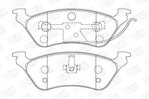 Колодки гальмівні дискові задн Chrysler Voyager/ Grand Voyager (III,IV)/ Jeep Cherokee (01-08) CHAMPION 572505CH (фото 1)