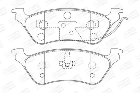 Колодки гальмівні дискові задн Chrysler Voyager/ Grand Voyager (III,IV)/ Jeep Cherokee (01-08) CHAMPION 572505CH