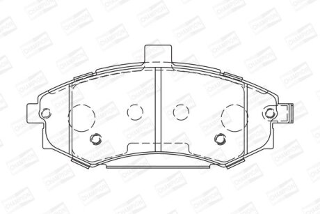 Колодки тормозные дисковые передние Hyundai Elantra III/ Kia Cerato I CHAMPION 572513CH