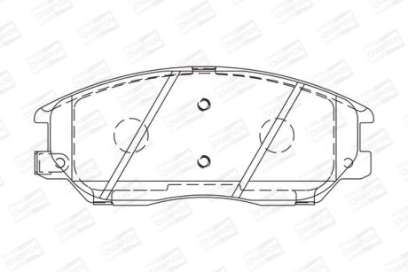 Колодки гальмівні дискові передн Hyundai Terracan (03-06)/ SsangYong Rexton/Rexton II CHAMPION 572518CH