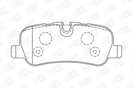 Колодки гальмівні дискові задн Land Rover Range Rover Sport I, Discovery (III,IV) CHAMPION 572522CH