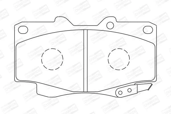 Колодки гальмівні дискові передн Toyota Fortuner (04-15), Hilux VII CHAMPION 572625CH (фото 1)