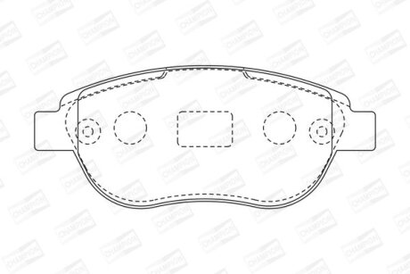 Колодки гальмівні дискові Citroen C4 I/ Peugeot 307 (03-09) CHAMPION 573031CH